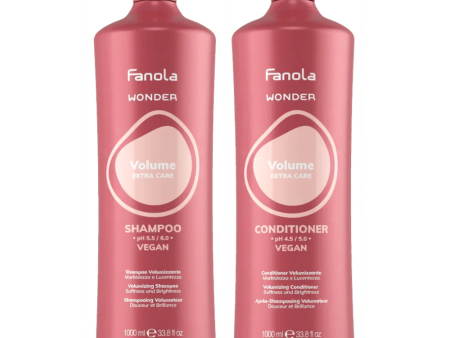 Fanola Wonder Volume Extra Care Shampoo & Conditioner Twin 2 x 1000ml Online Sale