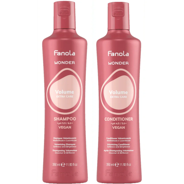 Fanola Wonder Volume Extra Care Shampoo & Conditioner Twin 2 x 350ml Hot on Sale