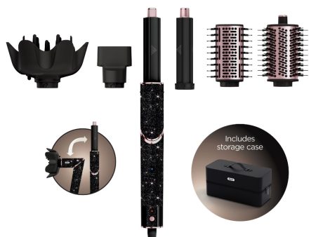 Shark Beauty FlexStyle 5-In-1 Air Styler & Hair Dryer with Storage Case Limited Edition Black Diamond Hot on Sale