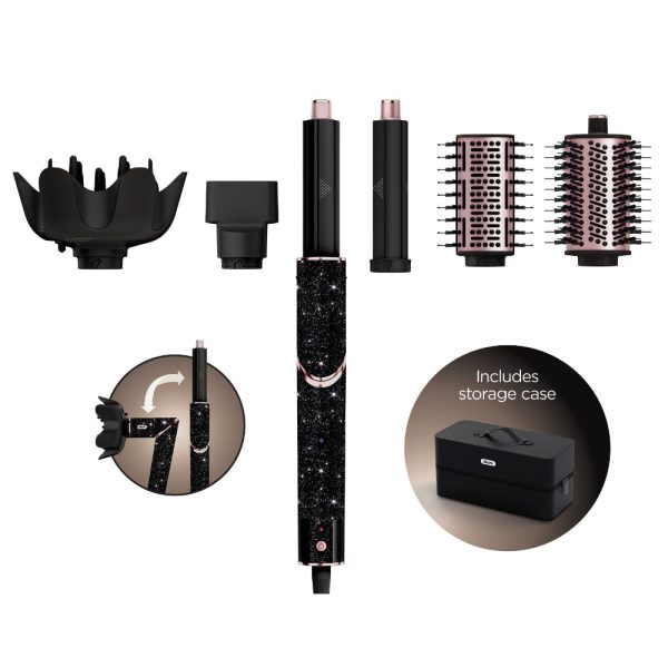 Shark Beauty FlexStyle 5-In-1 Air Styler & Hair Dryer with Storage Case Limited Edition Black Diamond Hot on Sale