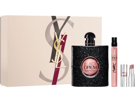 Yves Saint Laurent Black Opium Eau De Parfum & Lipstick Gift Set 90ml Online Sale