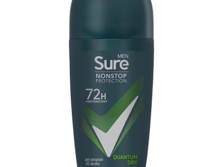 Sure Men Nonstop Protection 72h Quantum Dry Anti-Perspirant Deodorant Roll On 50ml For Discount