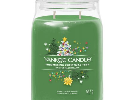 Yankee Candle Shimmering Christmas Tree Large Signature Jar Candle For Cheap