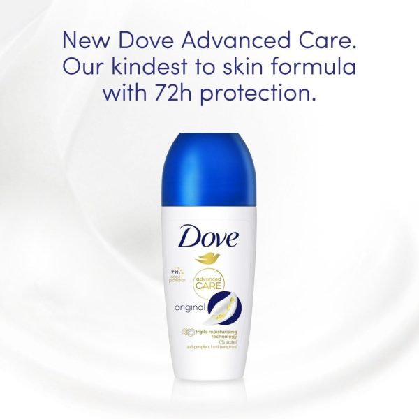 Dove Advanced Care Original Anti-Perspirant Deodorant Roll-On Multipack 6 x 50ml Online