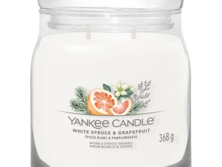 Yankee Candle White Spruce & Grapefruit Medium Signature Jar Candle Online