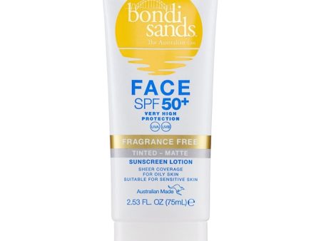 Bondi Sands Fragrance Free Matte Tinted Face Lotion SPF50+ 75ml For Cheap