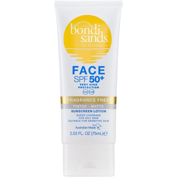 Bondi Sands Fragrance Free Matte Tinted Face Lotion SPF50+ 75ml For Cheap