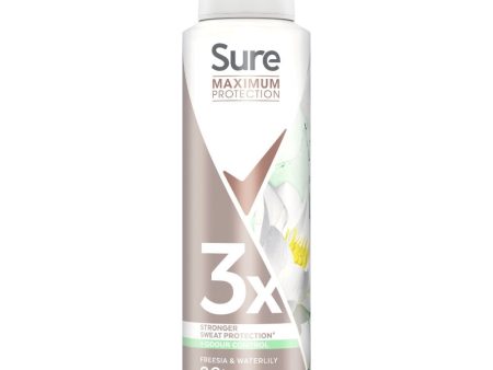 Sure Maximum Protection 96h Freesia & Water Lily Anti-Perspirant Deodorant Spray 150ml For Discount