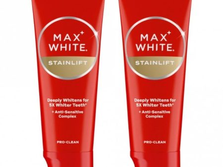 Colgate Max White Stainlift Pro Clean Toothpaste Duo 2 x 75ml Online now