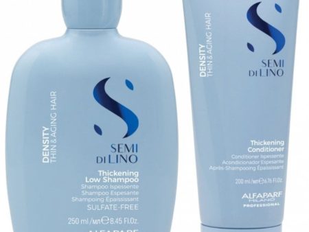 Alfaparf Milano Semi Di Lino Density Thickening Low Shampoo 250ml & Conditioner 200ml Twin For Cheap