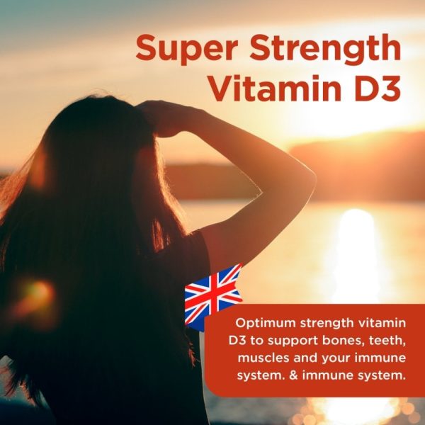 Healthspan Super Strength Vitamin D3 25µg 60 Tablets Hot on Sale