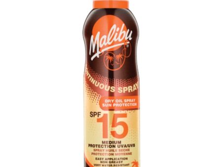 Malibu Continuous Dry Oil Spray SPF15 175ml on Sale