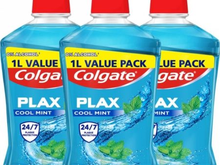 Colgate Plax Mouthwash Cool Mint Trio 3 x 1000ml Online