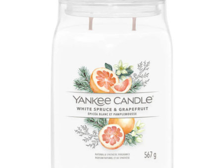 Yankee Candle White Spruce & Grapefruit Large Signature Jar Candle Sale