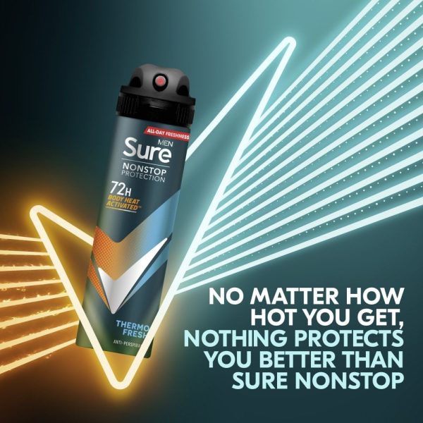 Sure Men Nonstop Protection 72h Thermo Fresh Anti-Perspirant Deodorant Spray 250ml Online Sale