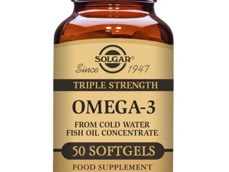 Solgar Triple Strength Omega 3 950mg EPA & DHA 50 Softgels Hot on Sale