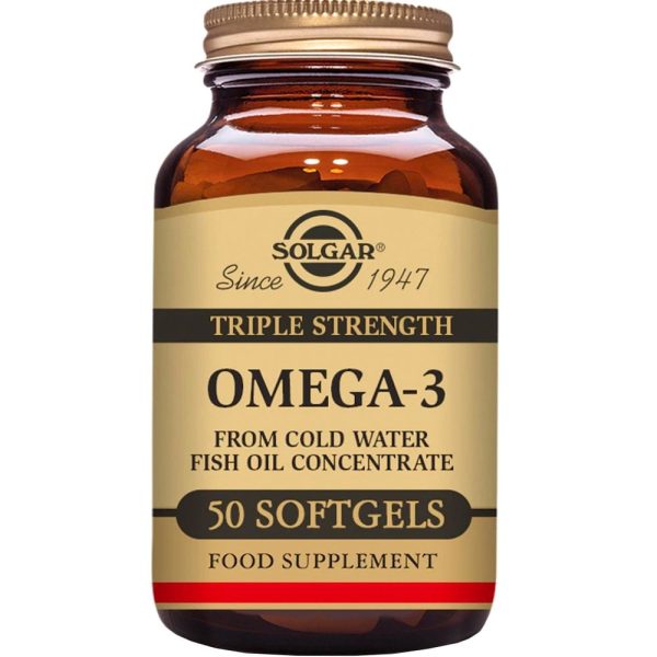 Solgar Triple Strength Omega 3 950mg EPA & DHA 50 Softgels Hot on Sale