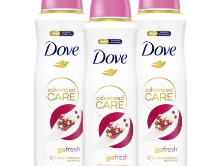 Dove Advanced Care Go Fresh Pomegranate & Lemon Verbena Anti-Perspirant Deodorant Trio 3 x 200ml Sale