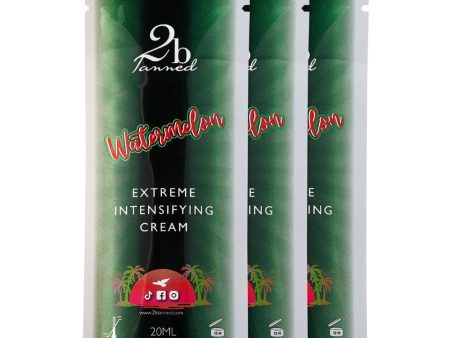 2BTanned Extreme Intensifying Cream Watermelon Tanning Accelerator Travel-Size Sachet 3 x 20ml on Sale