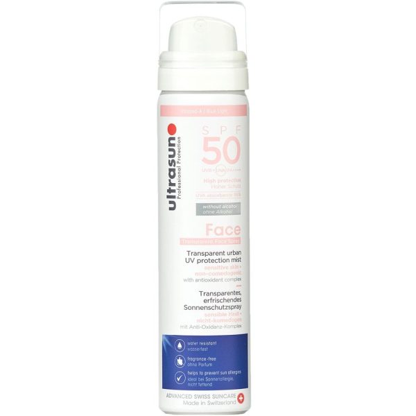 Ultrasun Face Transparent Face Spray SPF50 75ml Discount