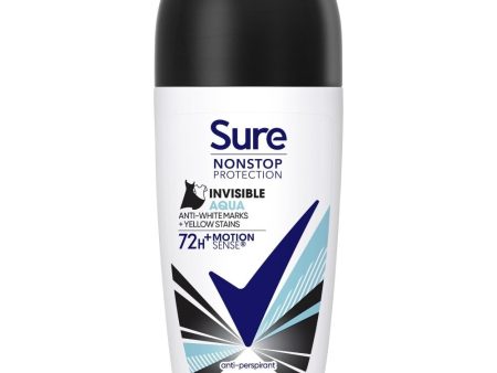 Sure Nonstop Protection 72h Invisible Aqua Anti-Perspirant Roll On Deodorant 50ml Discount