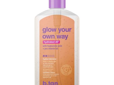 b.tan Glow Your Own Way Hydrated AF Face & Body Gradual Self Tan Gel 256ml For Cheap