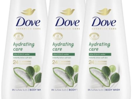 Dove Advanced Care Hydrating Care Body Wash Trio 3 x 400ml For Discount