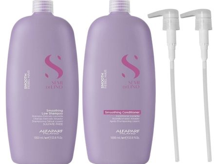 Alfaparf Milano Semi Di Lino Smoothing Low Shampoo & Conditioner Twin 2 x 1000ml Fashion