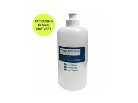 Vines Biocrin Antibacterial Gel No Water 450ml Supply