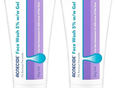 Acnecide + Purifide Purifide Face Wash Spot Treatment with Benzoyl Peroxide Twin Pack 2 x 50g For Sale