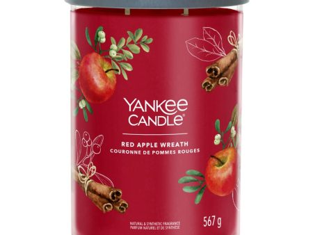 Yankee Candle Red Apple Wreath Large Signature Tumbler Jar Candle Fashion