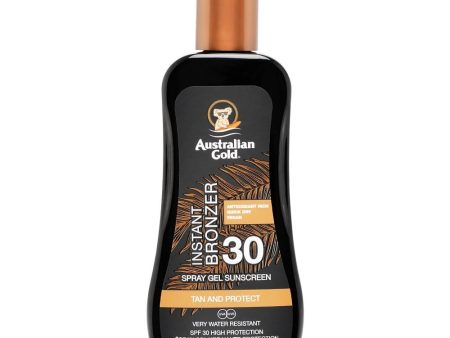 Australian Gold Instant Bronzer Spray Gel Sunscreen SPF30 237ml Discount