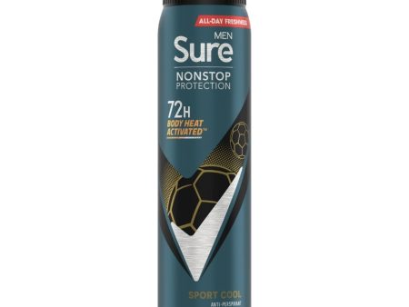 Sure Men Nonstop Protection 72h Sport Cool Anti-Perspirant Deodorant Spray 250ml Online