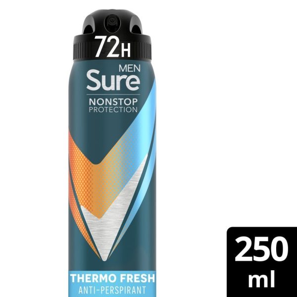 Sure Men Nonstop Protection 72h Thermo Fresh Anti-Perspirant Deodorant Spray 250ml Online Sale