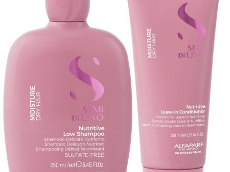 Alfaparf Milano Semi Di Lino Moisture Nutritive Shampoo 250ml & Conditioner 200ml Twin Online Sale