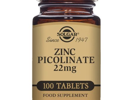 Solgar Zinc Picolinate 22 mg 100 Tablets For Cheap