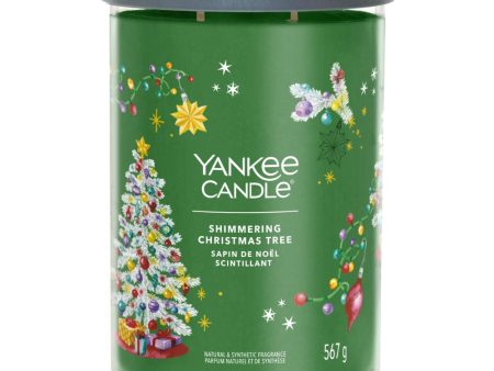 Yankee Candle Shimmering Christmas Tree Large Signature Tumbler Jar Candle Fashion