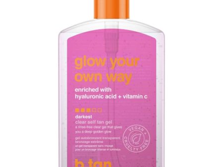 b.tan Glow Your Own Way Clear Self Tan Gel Darkest 473ml Online Sale