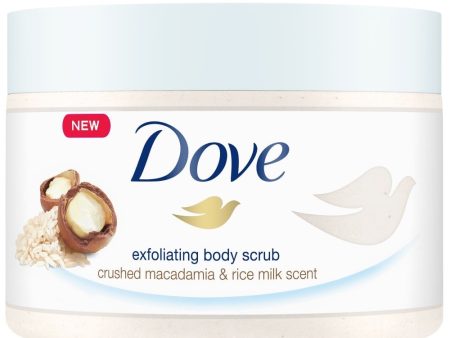 Dove Exfoliating Body Scrub Crushed Macadamia & Rice Milk 225ml Online Sale