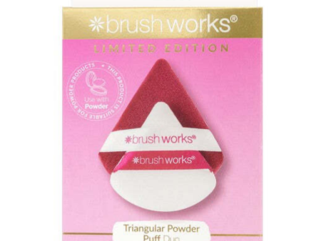 Brushworks Limited Edition Triangle Powder Puff Duo Hot on Sale