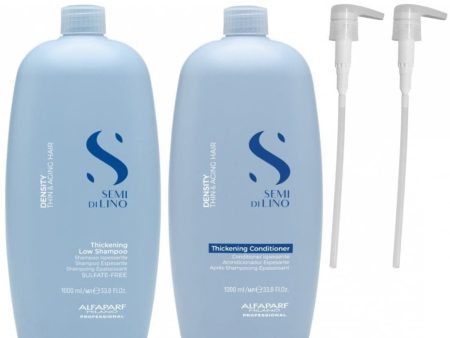 Alfaparf Milano Semi Di Lino Density Thickening Low Shampoo & Conditioner Twin 2 x 1000ml Sale