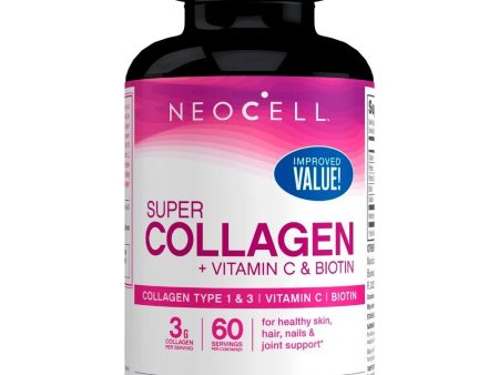 Neocell Super Collagen, Vitamin C & Biotin Food Supplement 180 Tablets Fashion