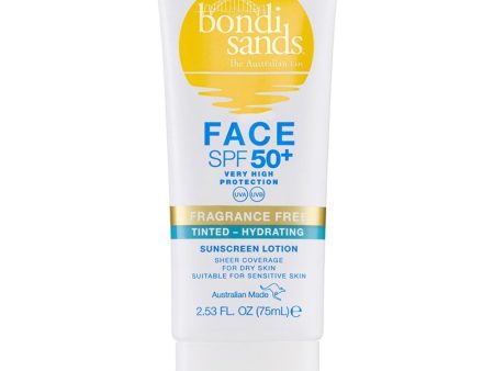 Bondi Sands Fragrance Free Hydrating Tinted Face Lotion SPF50+ 75ml Hot on Sale