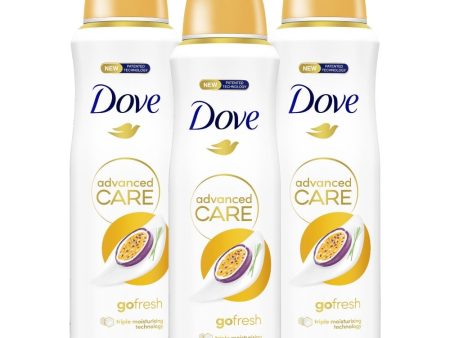 Dove Advanced Care Go Fresh Passion Fruit & Lemongrass Anti-Perspirant Deodorant Trio 3 x 200ml Sale