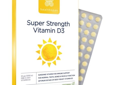 Healthspan Super Strength Vitamin D3 25µg 60 Tablets Hot on Sale