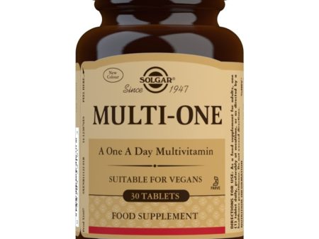 Solgar Multi One Once-A-Day Multivitamin 30 Tablets Hot on Sale