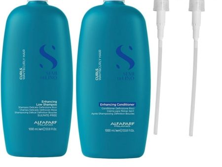 Alfaparf Milano Semi Di Lino Curls Enhancing Low Shampoo & Conditioner Twin 2 x 1000ml Cheap