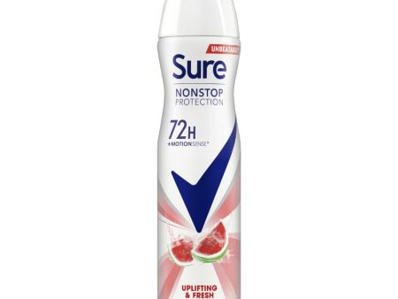 Sure Nonstop Protection 72h Uplifting & Fresh Anti-Perspirant Deodorant Spray 250ml For Cheap