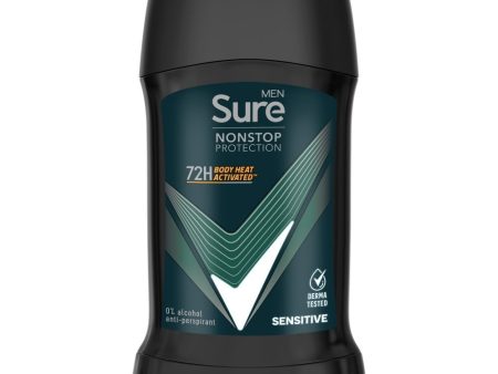 Sure Men Nonstop Protection 48h Sensitive Anti-Perspirant Deodorant Stick 50ml on Sale