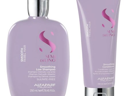 Alfaparf Milano Semi Di Lino Smoothing Low Shampoo 250ml & Conditioner 200ml Twin Online Hot Sale